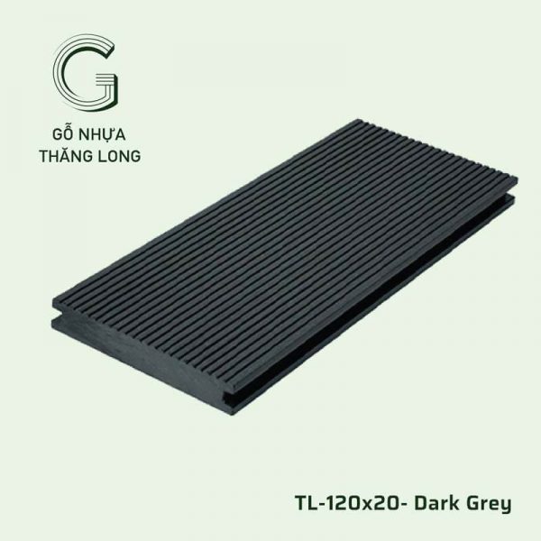 Sàn Gỗ Nhựa Ngoài Trời TL-120x20- Dark Grey