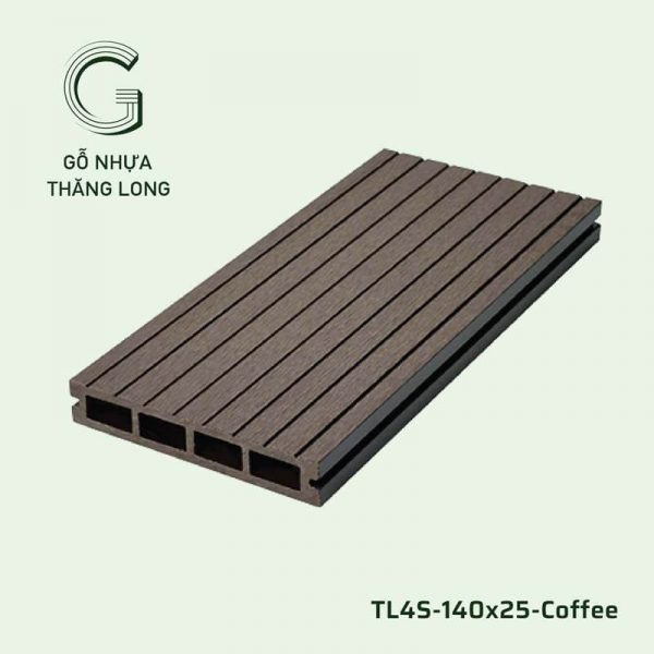 Sàn Gỗ Nhựa Ngoài Trời TL4S-140x25-Coffee