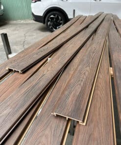 Tấm ốp tường, trần gỗ nhựa ngoài trời ASA màu walnut